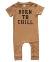 Earth Baby Outfitters Baby Neutral Short Sleeve Romper In Camel