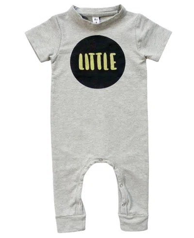 Earth Baby Outfitters Baby Boys Or Baby Girls Short Sleeve Romper In Gray