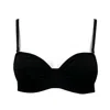 Earth Body Women's Annisett Ribbed Bra In Wavy Black In Black