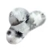 Earth Body Women's Black / White Mar Fun Fur Hair Fastener In Cookies & Cream Multi Color In Black/white