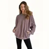 Earth Body Women's Brown Soho Oversized Sweatshirt With Side Pockets In Henna