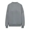 Earth Body Women's Grey Pemi Oversized Fleece Shear-body Pullover With Pockets In Moon In Grey