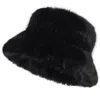 Earth Body Women's Mara  Boonie Bucket Faux Fur Hat In Black In Black