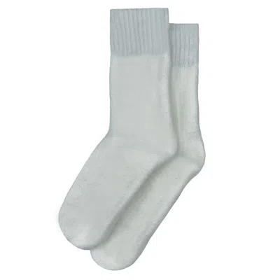 Earth Body Women's Mittsoll Warmth Wool Socks In White