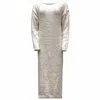 Earth Body Women's Neutrals Chai Long Sleeve Full Body Soft & Warm Dress In Off White In White