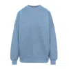 Earth Body Women's Pemi Oversized Fleece Shear-body Pullover With Pockets In Powder Blue In Blue