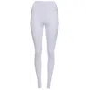 Earth Body Women's White Barre Ballectic Rhythmic Ribbed Sculpt-body Legging In Salt In White