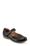 Earth Women's Brady Mary Jane Round Toe Flats In Black Leather
