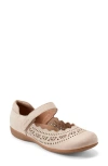 Earth Women's Brady Mary Jane Round Toe Flats In Light Natural Leather