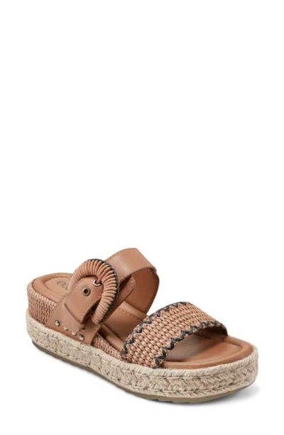 Earth Colla Espadrille Wedge Sandal In Brown Multi