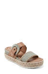 Earth Colla Espadrille Wedge Sandal In Light Green