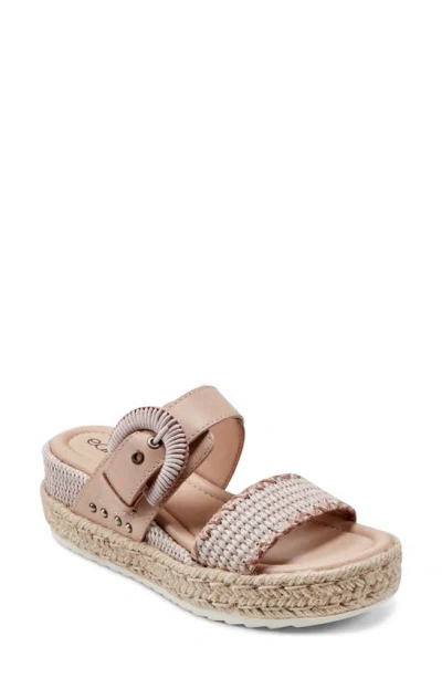 Earth Colla Espadrille Wedge Sandal In Light Pink,light Natural