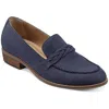 EARTH EDIE WOMENS LEATHER SLIP ON LOAFERS