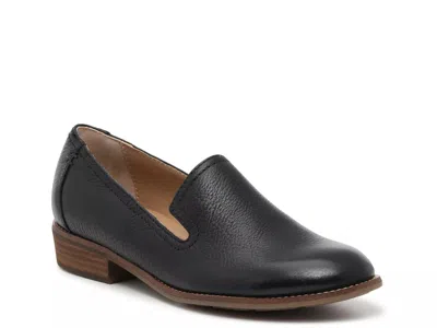 Earth Edna Womens Leather Slip On Loafers In Black