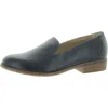 Earth Edna Womens Leather Slip On Loafers In Blue
