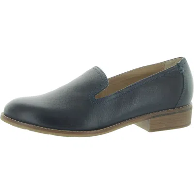 Earth Edna Womens Leather Slip On Loafers In Blue