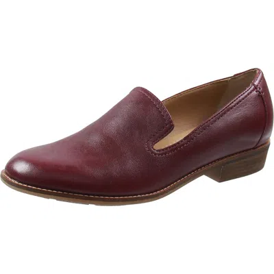 Earth Edna Womens Leather Slip On Loafers In Pink