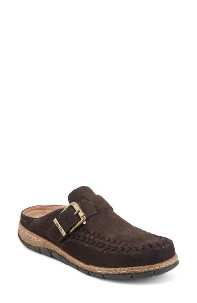 Earth Women's Eileen Woven Suede Footbed Mule Clogs In Brown