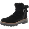 Earth Etyara Womens Faux Fur Lined Leather Shearling Boots In Black