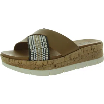 Earth Finale Womens Woven Flat Flatform Sandals In Multi