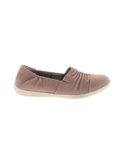 Pre-owned Earth Flats In Tan