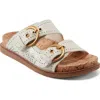 Earth Women's Francii Double Band Flat Slip-on Sandals In Cream Leather