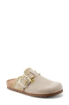 Earth Women's Gena Stitched Flat Clogs In Light Natural Suede