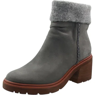 Earth Gresa Womens Block Heel Faux Fur Booties In Multi