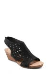 Earth Women's Halin Cutout Slingback Wedge Sandals In Black
