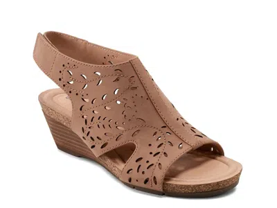 Earth Halin Wedge Sandal In Brown