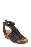 Earth Women's Hattie Fisherman Wedge Sandals In Black