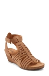 Earth Women's Hattie Fisherman Wedge Sandals In Cognac