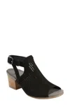 Earth Ivy Syrah Sandal Womens Us 9.5 Black Suede Block Heel Slingback Gbnc668