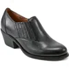Earth Jalin Womens Suede Block Heel Booties In Black Leather