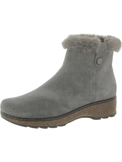 Earth Kim Womens Comfort Insole Faux Fur Winter & Snow Boots In Grey