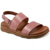 EARTH LEAH WOMENS CASUAL LEATHER STRAPPY SANDALS