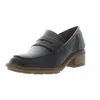 EARTH LINDY WOMENS SOLID LEATHER LOAFERS
