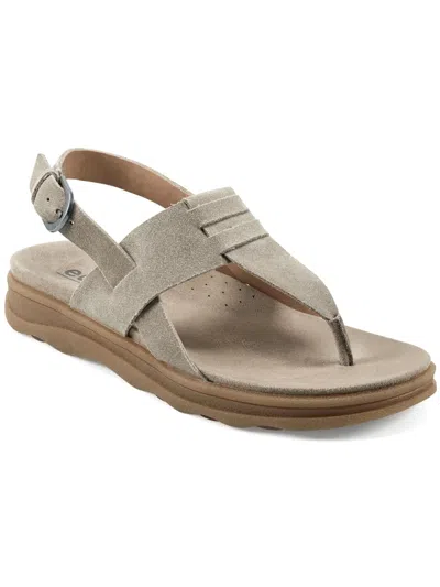 Earth Luciana 8 Womens Suede Thong Slingback Sandals In Multi