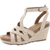 Earth Malera Womens Wedges Ankle Strap Wedge Sandals In Multi