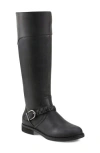 Earth Mira Womens Leather Tall Knee-high Boots In Black