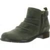 Earth Nadya Womens Leather Ankle Booties In Green