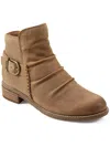 Earth Women's Naira Round Toe Ruched Casual Booties In Brown