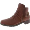 Earth Naira Womens Leather Zipper Ankle Boots In Multi