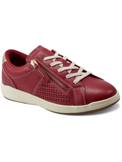 Earth Netta Womens Leather Lifestyle Casual And Fashion Sneakers In Brown