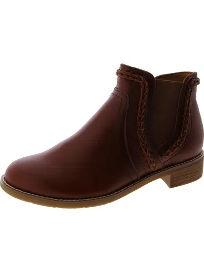 Earth Nika Womens Leather Western Ankle Boots In Multi