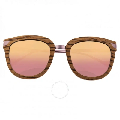 Earth Nissi Rose Gold Mirrored Triacetate Cellulose (tac) Multi-layer Production Square Sunglasses E In Gold / Rose / Rose Gold