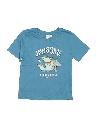 Pre-owned Earth Nymph Kids' Short Sleeve T-shirt In Blue