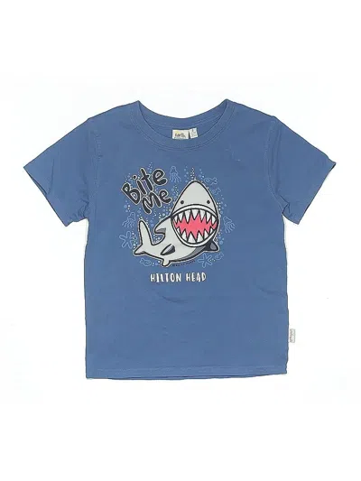 Pre-owned Earth Nymph Kids' Short Sleeve T-shirt In Blue