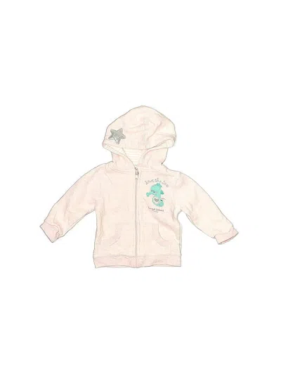 Pre-owned Earth Nymph Babies' Zip Up Hoodie In Pink