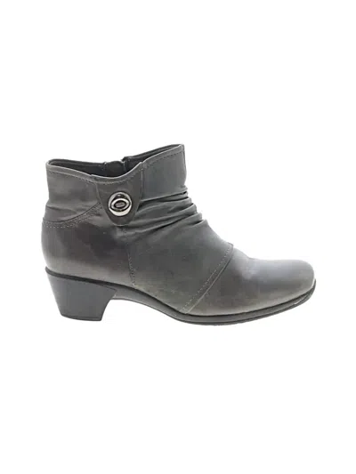 Pre-owned Earth Origins Ankle Boots In Gray